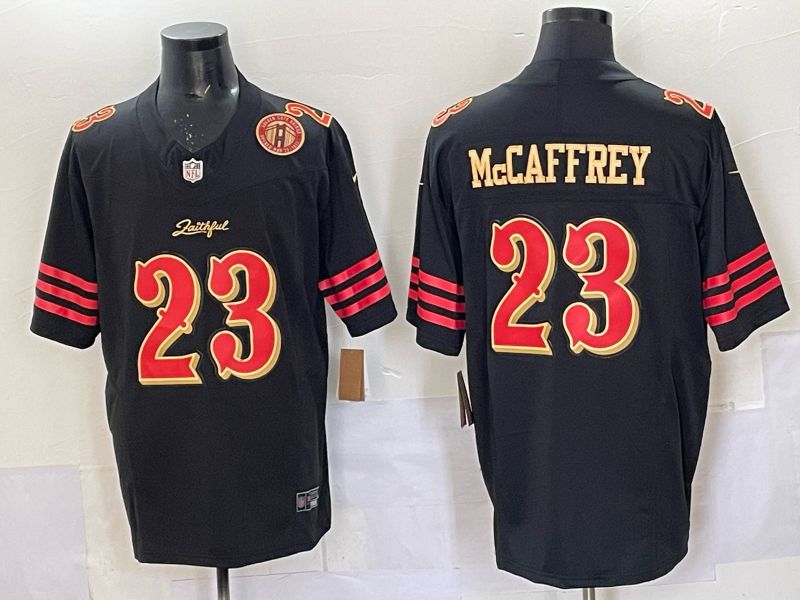 Men Nike San Francisco 49ers #23 Mccaffrey black 5th generation Limited NFL 2025 Jersey 0067->san francisco 49ers->NFL Jersey